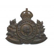 Canadian First Mounted Rifles C.E.F. WWI Cap Badge