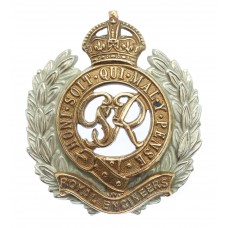 George VI Royal Engineers Bi-Metal Cap Badge