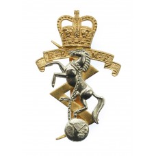 Royal Electrical & Mechanical Engineers (R.E.M.E.) Bi-Metal Cap Badge - Queen's Crown
