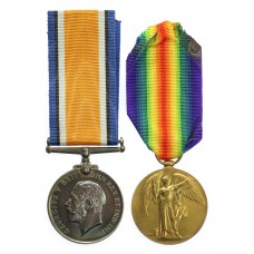 WW1 British War & Victory Medal Pair - Pte. J.M. Lewis, The King's (Liverpool) Regiment