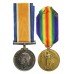 WW1 British War & Victory Medal Pair - Pte. J.M. Lewis, The King's (Liverpool) Regiment