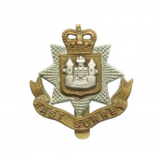 East Surrey Regiment Beret Badge - Queen's Crown