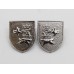 Pair of Cleveland Constabulary Collar Badges