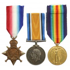 WW1 1914-15 Star Medal Trio - Pte. F.J. James, East Yorkshire Regiment