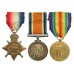 WW1 1914-15 Star Medal Trio - Pte. J. Dunlevy, Royal Warwickshire Regiment