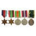 WW2 Japanese Prisoner of War Territorial Efficiency Medal Group of Five - Gnr. F. Donnelley, 122nd Field Regt, Royal Artillery