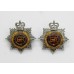 Pair of Royal Army Service Corps (R.A.S.C.) Officer's Collar Badges - Queen's Crown