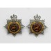 Pair of Royal Army Service Corps (R.A.S.C.) Officer's Collar Badges - Queen's Crown