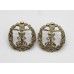 Pair of Middlesex Regiment Senior N.C.O.'s Silver Plated Collar Badges