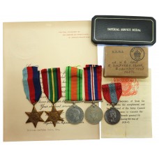 WW2 Japanese Prisoner of War Medal Group of Five - Gnr. W.B. Cole, 11th Coast Regt., Royal Artillery