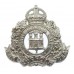 Suffolk Regiment Volunteers White Metal Cap Badge - King's Crown