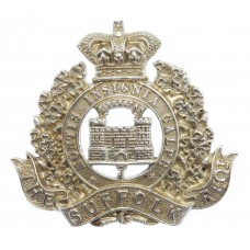 Victorian Suffolk Regiment 1898 Hallmarked Silver Cap Badge