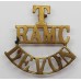 Royal Army Medical Corps Devon Territorials (T/R.A.M.C./DEVON) Shoulder Title