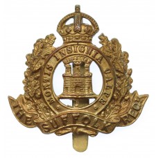Suffolk Regiment WW1 All Brass Economy Cap Badge