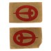 Pair of 4th Anti-Aircraft Division Cloth Formation Signs (1st Pattern)