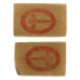 Pair of 4th Anti-Aircraft Division Cloth Formation Signs (1st Pattern)