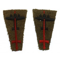 Pair of 1st Anti-Aircraft Division Cloth Formations Signs (1st Pattern)