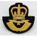 Royal Air Force (R.A.F.) Warrant Officer's Cap Badge - Queen's Crown