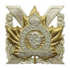 Canadian The Perth Regiment Cap Badge - King's Crown