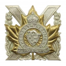 Canadian The Perth Regiment Cap Badge - King's Crown