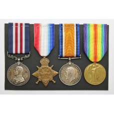 WW1 Military Medal and 1914-15 Star, British War & Victory Medal Group of Four - Pte. W. Baker, 12th Bn. Liverpool Regiment