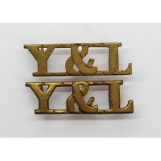 Pair of York & Lancaster Regiment (Y & L) Shoulder Titles