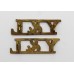 Pair of York & Lancaster Regiment (Y & L) Shoulder Titles