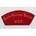 Queen Victoria School Combined Cadet Force (QUEEN VICTORIA SCHOOL / C.C.F.) Cloth Shoulder Title