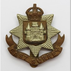 East Surrey Regiment Cap Badge - King's Crown