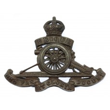 Royal Artillery Officer's Service Dress Cap Badge - King's Crown