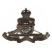 Royal Artillery Officer's Service Dress Cap Badge - King's Crown