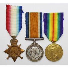 WW1 1914-15 Star Medal Trio - Pte. M. Lyons, York & Lancaster Regiment