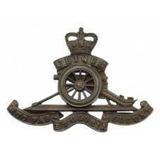 Royal Artillery Officer's Service Dress Cap Badge - Queen's Crown