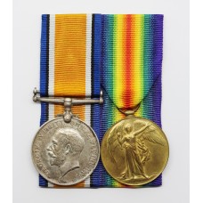WW1 British War & Victory Medal Pair - Major F.A.L. Wood, 2/7th Bn. West Yorkshire Regiment
