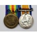 WW1 British War & Victory Medal Pair - Major F.A.L. Wood, 2/7th Bn. West Yorkshire Regiment