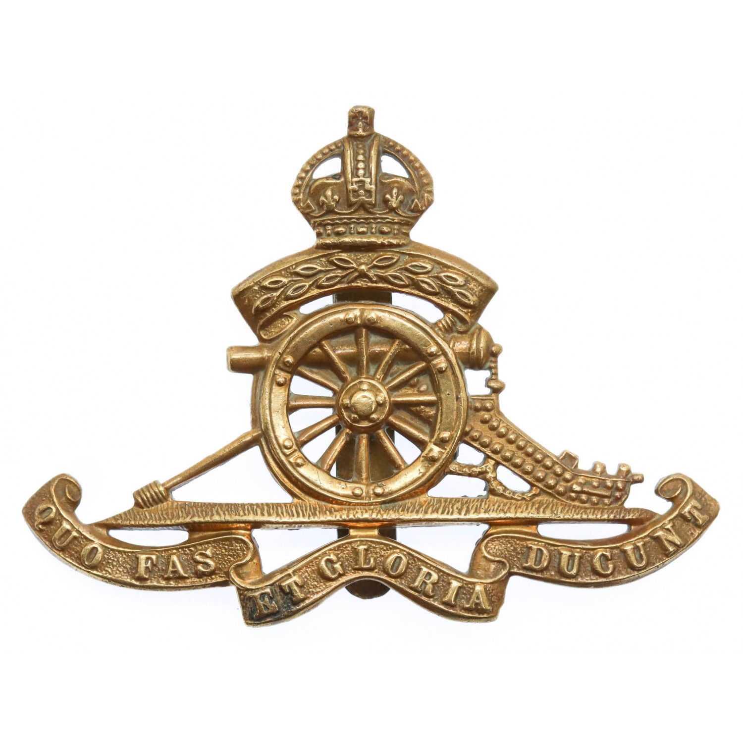 Royal Artillery Territorial Cap Badge - King's Crown