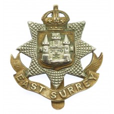 East Surrey Regiment Cap Badge - King's Crown