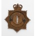 West Suffolk Constabulary Night Helmet Plate - Queen's Crown (small star)