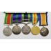 WW1 British War & Victory Medal, India General Service Medal (Afghanistan N.W.F. 1919), General Service Medal (Iraq) & WW2 Defence Medal Group of Five - Gnr. J.S. Taylor, Royal Artillery