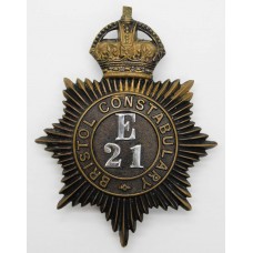 Bristol Constabulary Night Helmet Plate - King's Crown (E21)