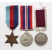 WW2 Prisoner of War Long Service & Good Conduct Medal Group of Three - W.O.II. E. Holt, 1/8th Bn. Lancashire Fusiliers