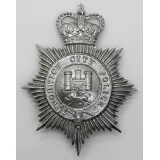 Norwich City Police Helmet Plate - Queen's Crown