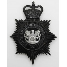 Northampton Borough Police Night Helmet Plate - Queen's Crown