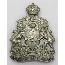 Leicester City Police Helmet Plate - King's Crown