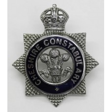 Cheshire Constabulary Senior Officer's Enamelled Cap Badge - King's Crown