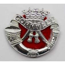 Duke of Cornwall's Light Infantry Anodised (Staybrite) Cap Badge