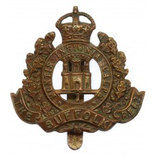 Suffolk Regiment WWI All Brass Economy Cap Badge