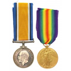 WW1 British War & Victory Medal Pair - Pte. S. Butler, Loyal North Lancashire Regiment