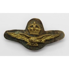 Royal Air Force (R.A.F.) Officer's Field Service Cap Badge - King's Crown