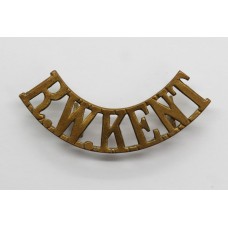 Royal West Kent Regiment (R.W.KENT) Brass Shoulder Title